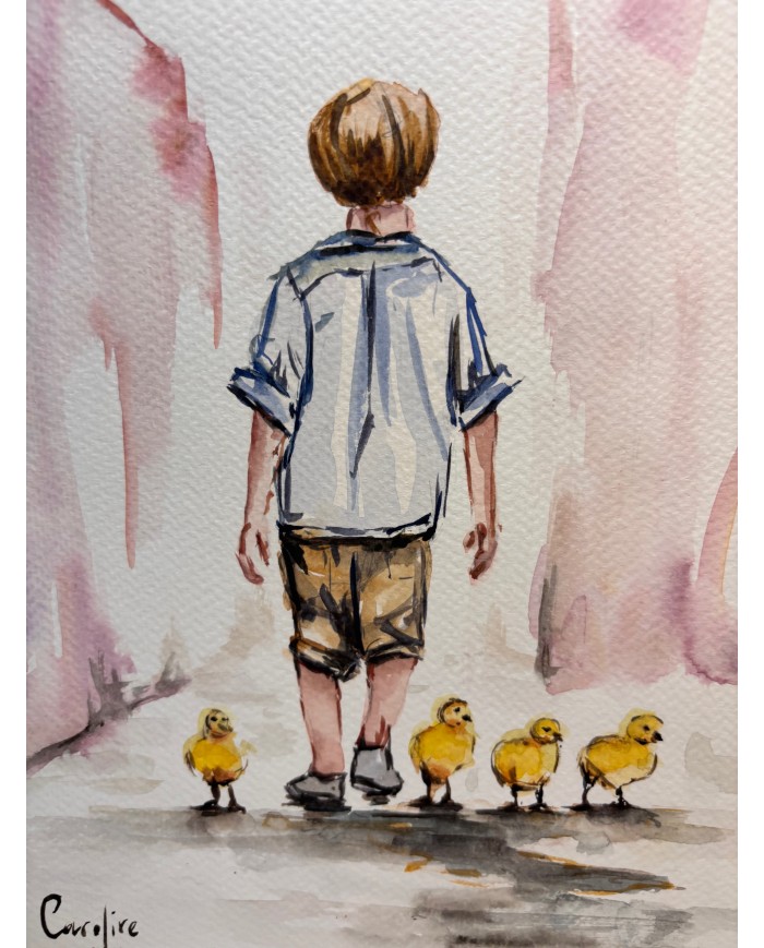 ILUSTRACIÓN acuarela pintada a mano con acuarelas