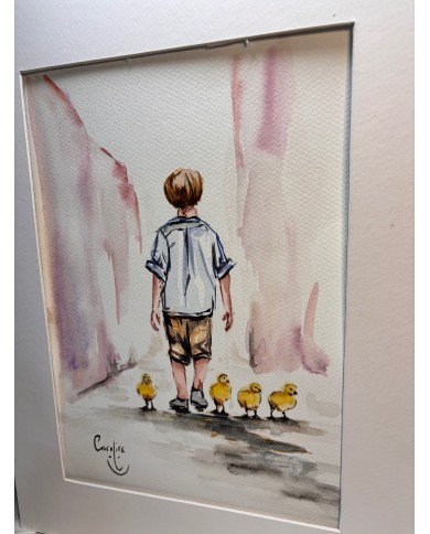 ILUSTRACIÓN acuarela pintada a mano con acuarelas