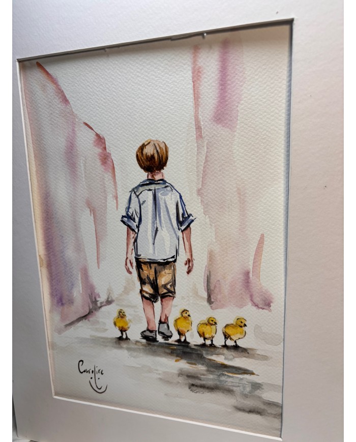 ILUSTRACIÓN acuarela pintada a mano con acuarelas