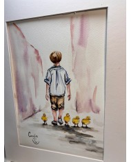 ILUSTRACIÓN acuarela pintada a mano con acuarelas