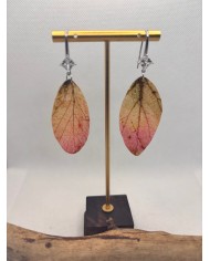 EDICIÓN LIMITADA pendientes artesanos de hoja natural esqueletizada