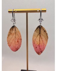 EDICIÓN LIMITADA pendientes artesanos de hoja natural esqueletizada