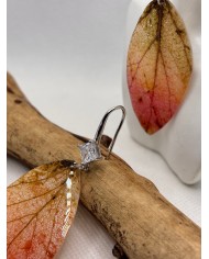 EDICIÓN LIMITADA pendientes artesanos de hoja natural esqueletizada