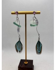 EDICIÓN LIMITADA pendientes artesanos de cristal marino