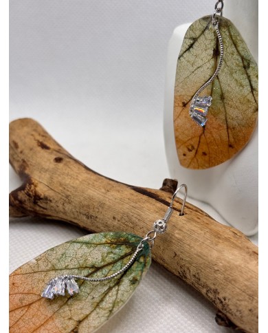 EDICIÓN LIMITADA pendientes artesanos de hoja natural