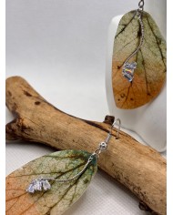 EDICIÓN LIMITADA pendientes artesanos de hoja natural