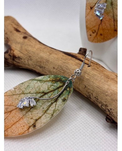 EDICIÓN LIMITADA pendientes artesanos de hoja natural