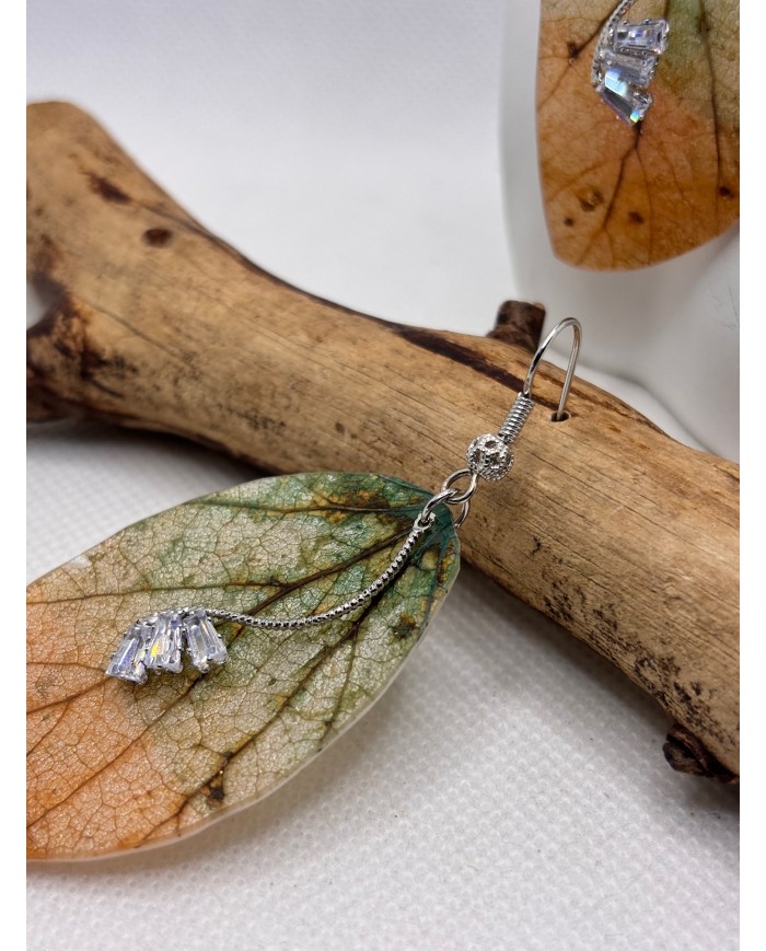 EDICIÓN LIMITADA pendientes artesanos de hoja natural