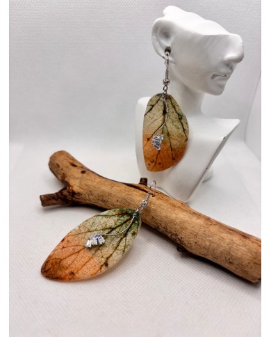 EDICIÓN LIMITADA pendientes artesanos de hoja natural