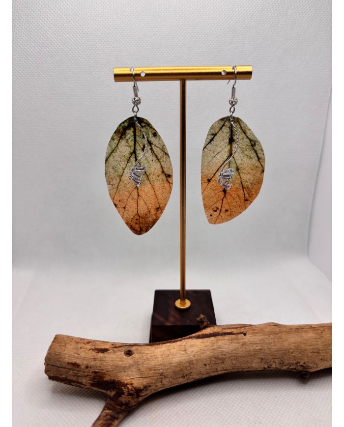 EDICIÓN LIMITADA pendientes artesanos de hoja natural