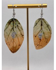 EDICIÓN LIMITADA pendientes artesanos de hoja natural