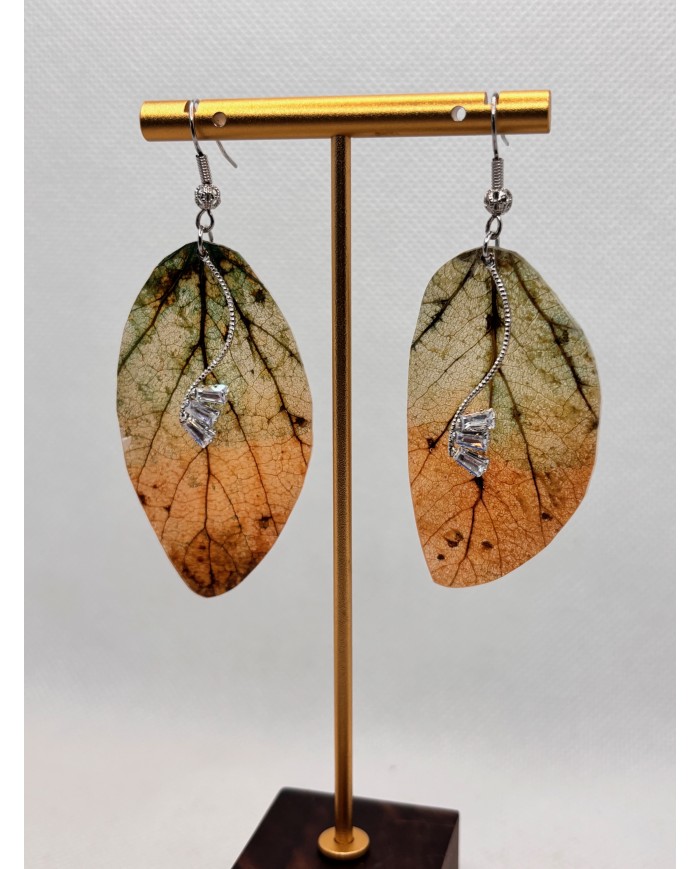 EDICIÓN LIMITADA pendientes artesanos de hoja natural