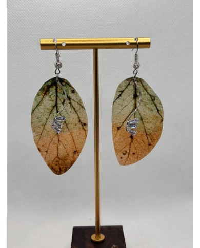 EDICIÓN LIMITADA pendientes artesanos de hoja natural