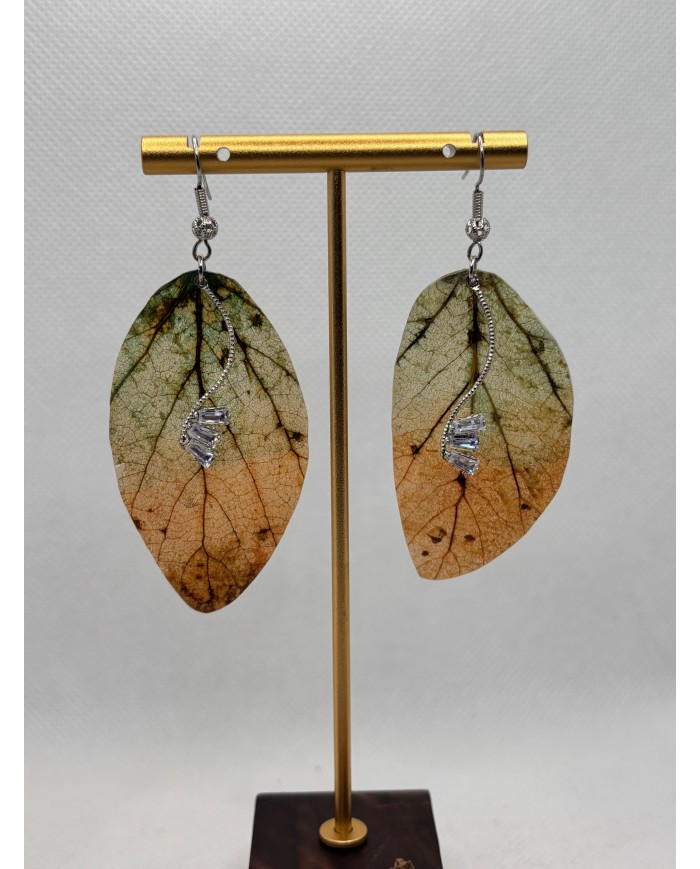 EDICIÓN LIMITADA pendientes artesanos de hoja natural
