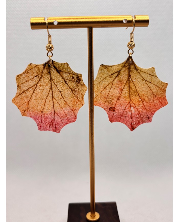 EDICIÓN LIMITADA pendientes artesanos de hoja natural