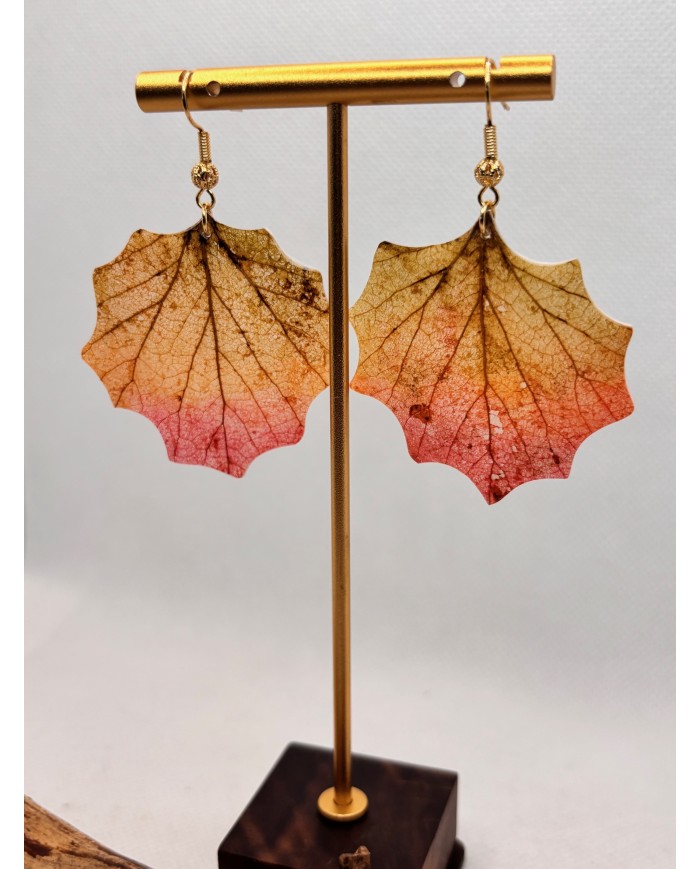 EDICIÓN LIMITADA pendientes artesanos de hoja natural