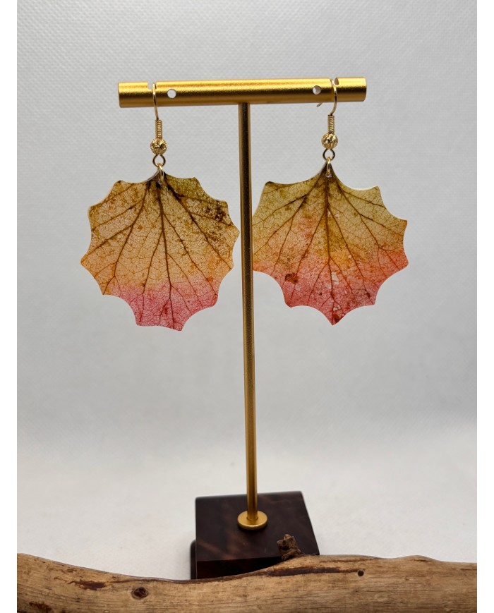 EDICIÓN LIMITADA pendientes artesanos de hoja natural