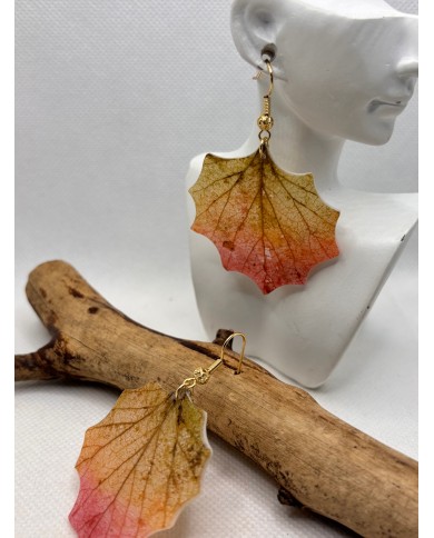 EDICIÓN LIMITADA pendientes artesanos de hoja natural