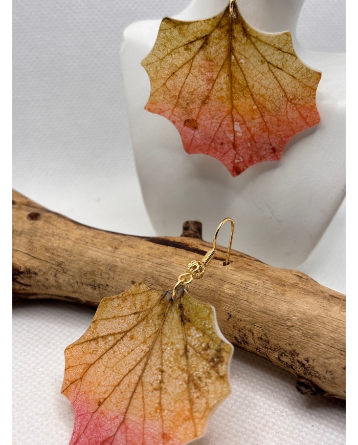 EDICIÓN LIMITADA pendientes artesanos de hoja natural