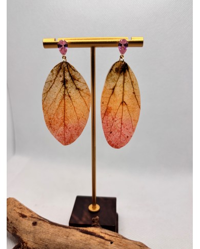 EDICIÓN LIMITADA pendientes artesanos de hoja natural