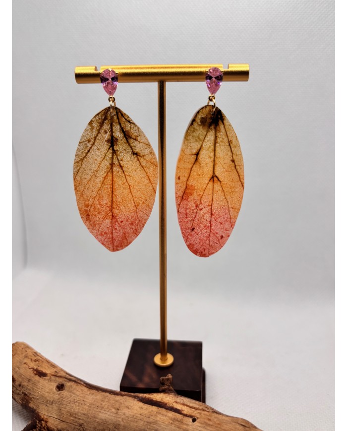 EDICIÓN LIMITADA pendientes artesanos de hoja natural
