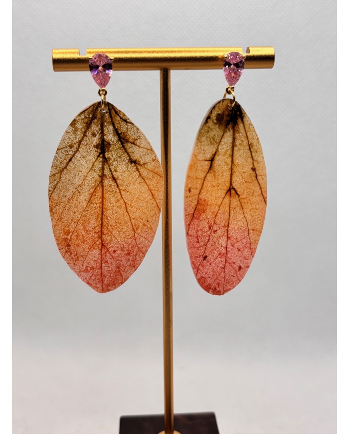 EDICIÓN LIMITADA pendientes artesanos de hoja natural