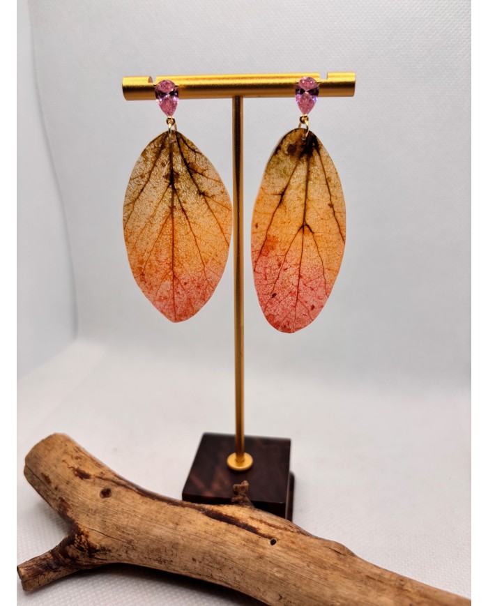 EDICIÓN LIMITADA pendientes artesanos de hoja natural