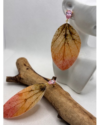 EDICIÓN LIMITADA pendientes artesanos de hoja natural