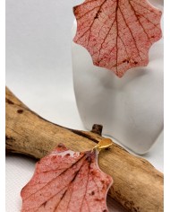 EDICIÓN LIMITADA pendientes artesanos de hoja natural esqueletizada
