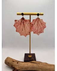 EDICIÓN LIMITADA pendientes artesanos de hoja natural esqueletizada