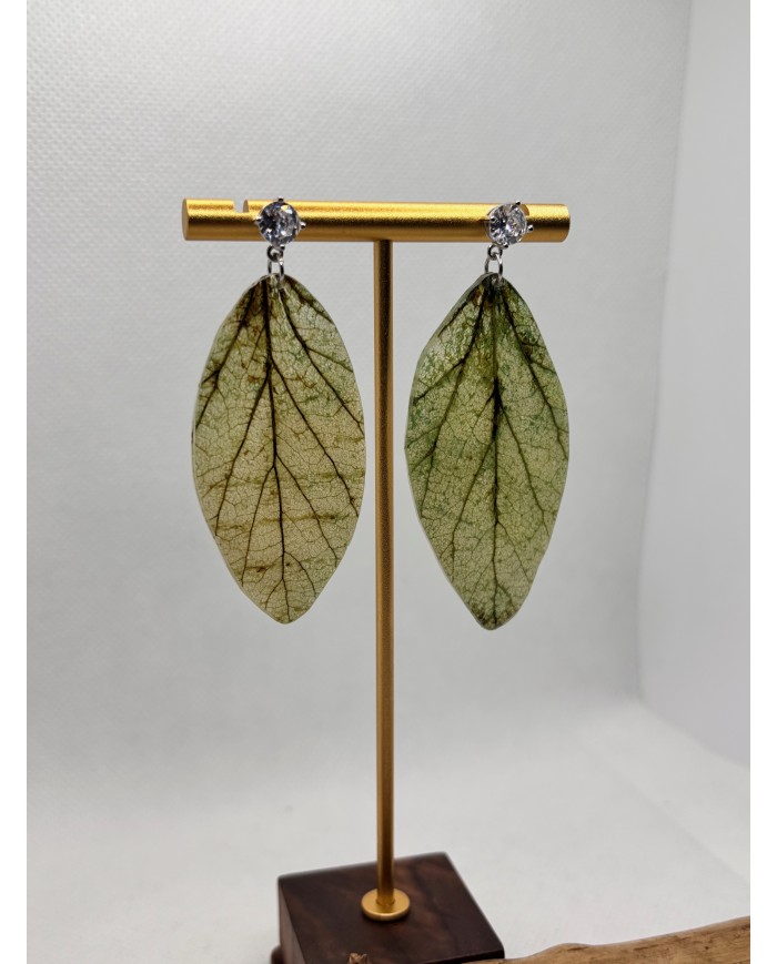 EDICIÓN LIMITADA pendientes artesanos de hoja natural
