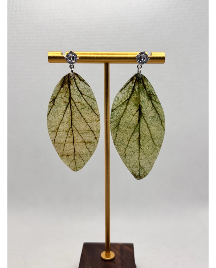 EDICIÓN LIMITADA pendientes artesanos de hoja natural