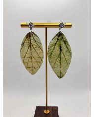 EDICIÓN LIMITADA pendientes artesanos de hoja natural