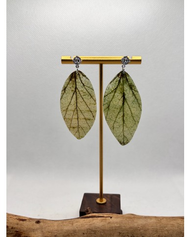 EDICIÓN LIMITADA pendientes artesanos de hoja natural