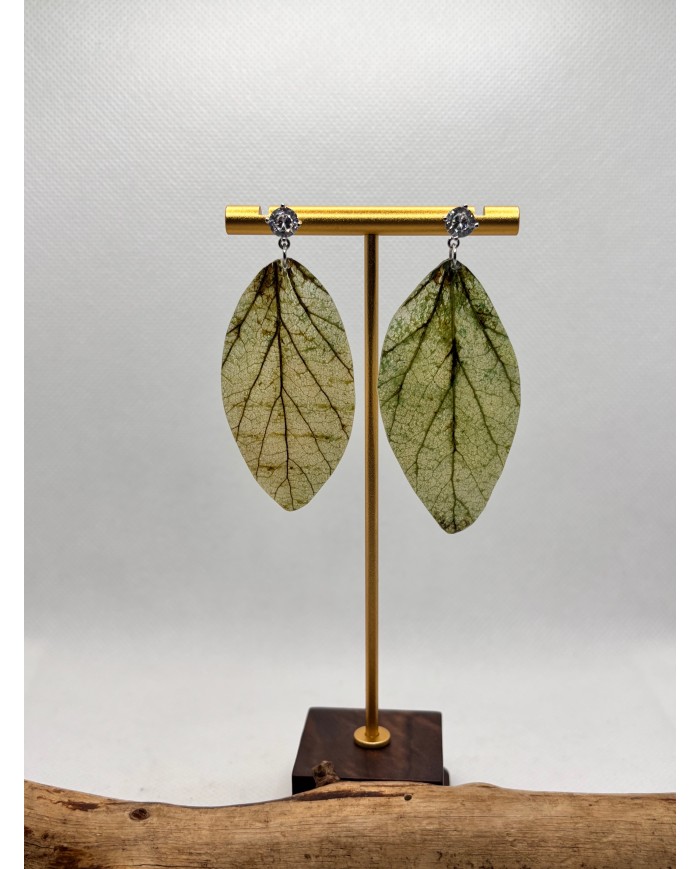 EDICIÓN LIMITADA pendientes artesanos de hoja natural