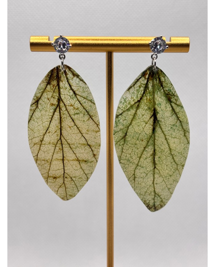 EDICIÓN LIMITADA pendientes artesanos de hoja natural