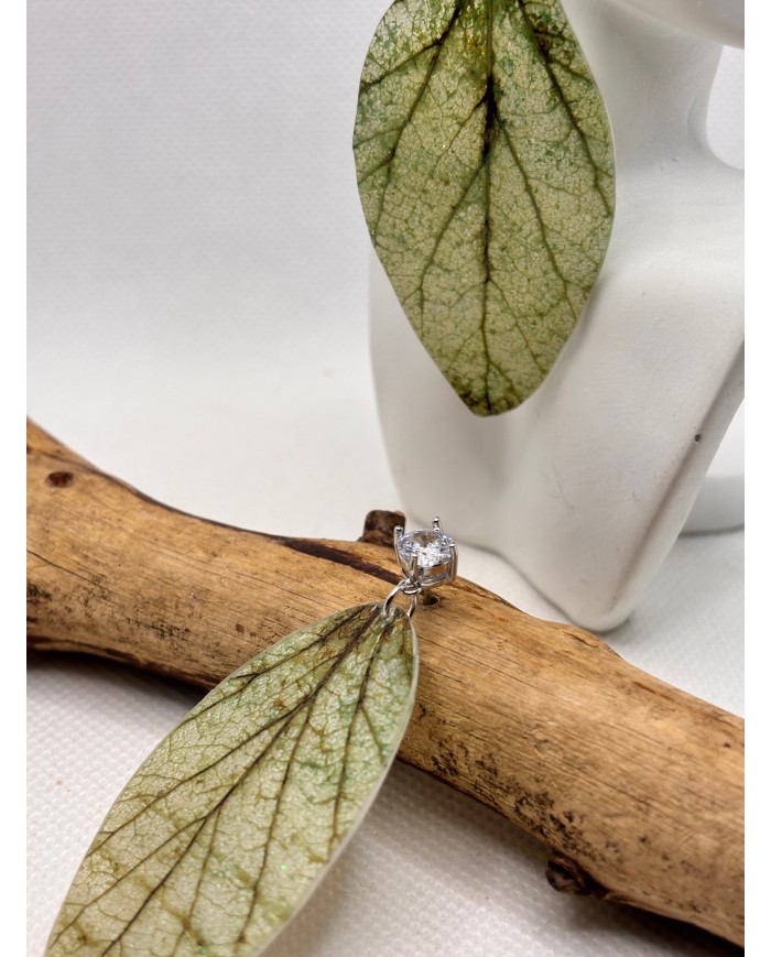 EDICIÓN LIMITADA pendientes artesanos de hoja natural