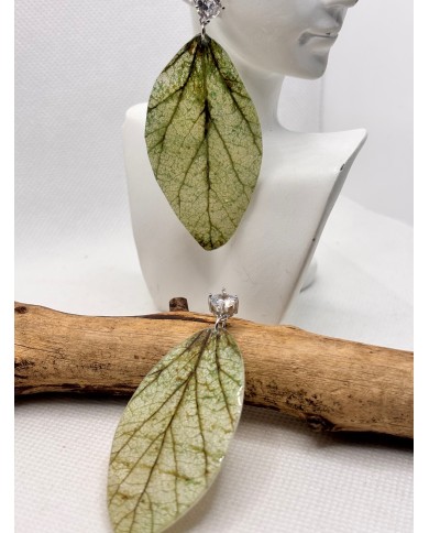 EDICIÓN LIMITADA pendientes artesanos de hoja natural