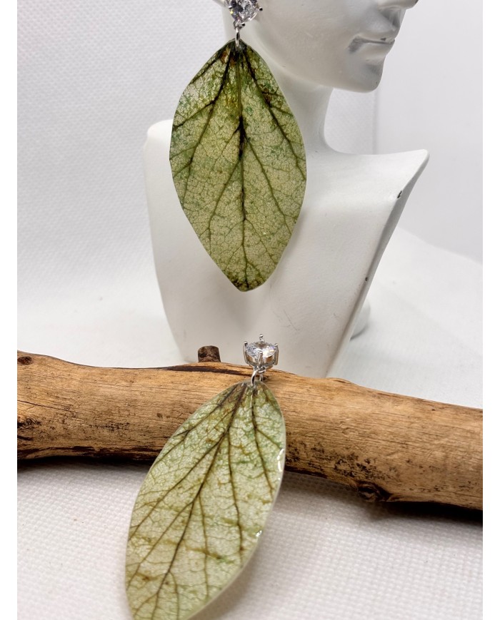 EDICIÓN LIMITADA pendientes artesanos de hoja natural