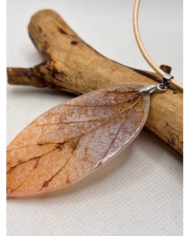 COLLAR ARTESANO DE HOJA NATURAL artesano