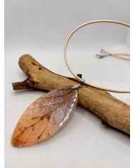 COLLAR ARTESANO DE HOJA NATURAL artesano