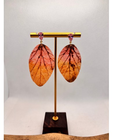 EDICIÓN LIMITADA pendientes artesanos de hoja natural