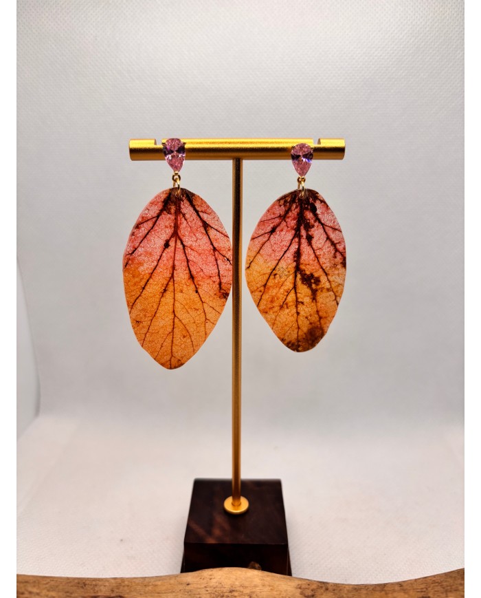EDICIÓN LIMITADA pendientes artesanos de hoja natural