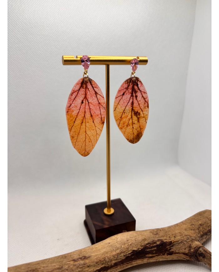 EDICIÓN LIMITADA pendientes artesanos de hoja natural