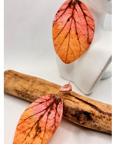 EDICIÓN LIMITADA pendientes artesanos de hoja natural