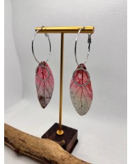 COLLAR ARTESANO DE HOJA NATURAL ESQUELETIZADA