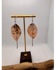 EDICIÓN LIMITADA pendientes artesanos de hoja natural