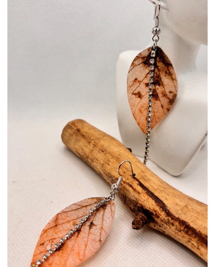 EDICIÓN LIMITADA pendientes artesanos de hoja natural