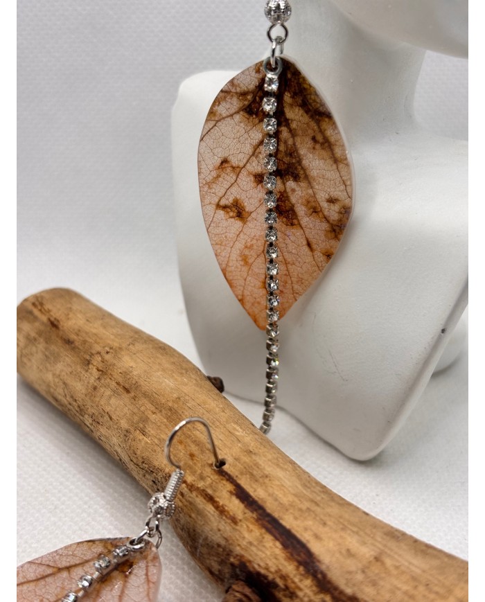 EDICIÓN LIMITADA pendientes artesanos de hoja natural