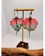 EDICIÓN LIMITADA pendientes de hoja natural esqueletizada